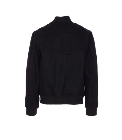 Diesel Bomber Jacket With Embroidered Logo In Black