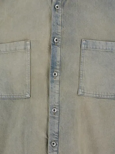 Drkshdw Denim Jumbo Outershirt Mineral Pearl Jacket In Blue