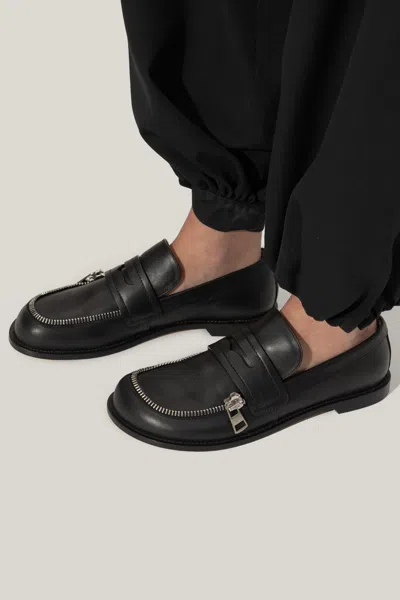 Jw Anderson J. W. Anderson Biker Moccasin In Black