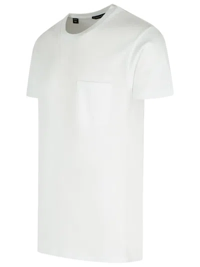 Tom Ford Crew Neck Cotton-lyocell Blend T-shirt In White