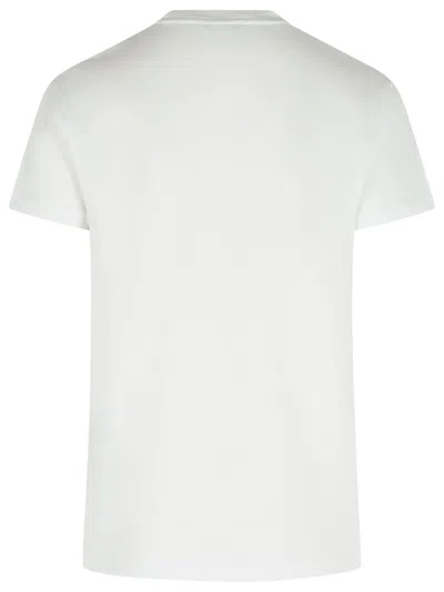 Tom Ford Crew Neck Cotton-lyocell Blend T-shirt In White