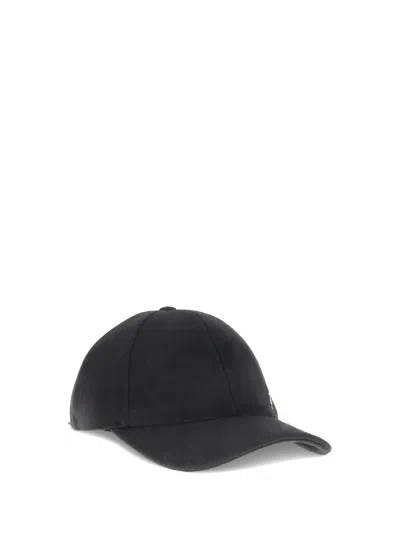 Saint Laurent Cassandre Baseball Cap In Black