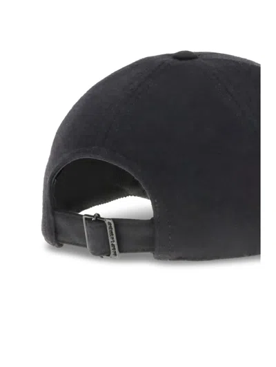 Saint Laurent Cassandre Baseball Cap In Black