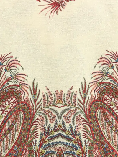 Etro Embroidered Paisley Trim Jacket In Brown