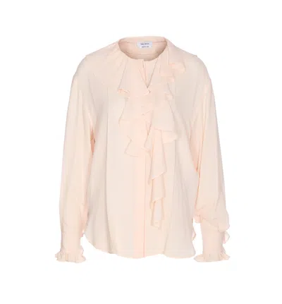 Alexander Mcqueen Shirt With Ruffles In Pink