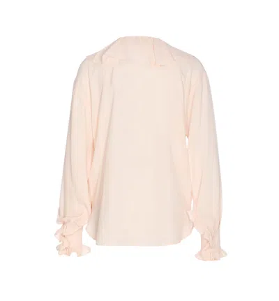 Alexander Mcqueen Shirt With Ruffles In Pink