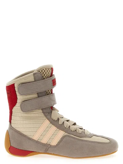Stella Mccartney Rasant 2.0 Vegan And Mesh-trimmed Canvas High-top Sneakers In Neutral