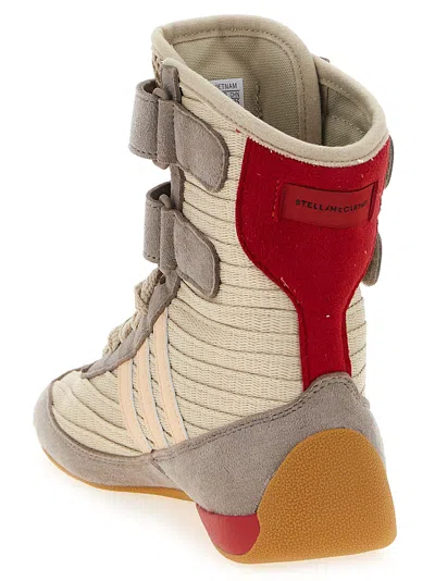 Stella Mccartney Rasant 2.0 Vegan And Mesh-trimmed Canvas High-top Sneakers In Neutral