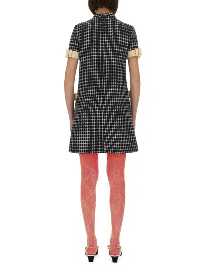 Valentino Boucle' Short Dress In Gray
