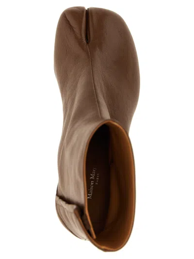 Maison Margiela Tabi Ankle Boots Woman Black In Brown