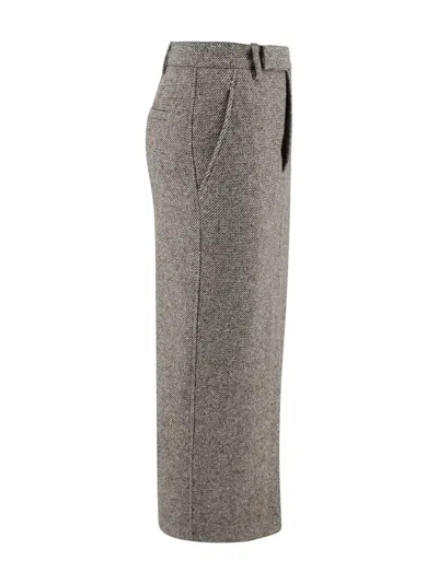 Brunello Cucinelli Pencil Skirt In Gray