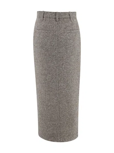 Brunello Cucinelli Pencil Skirt In Gray
