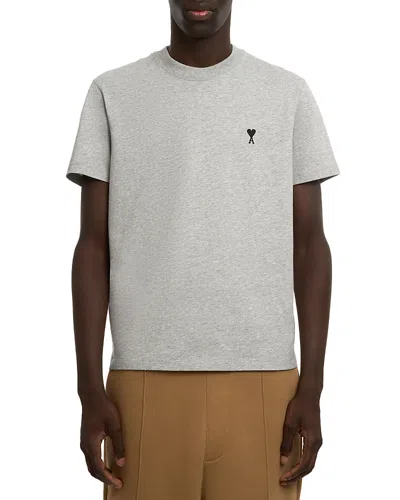 Ami Alexandre Mattiussi Ami Paris Men Ami De Coeur Cotton T-shirt In Gray