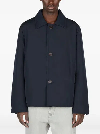 Diomene Button-fastening Padded Jacket In Blue