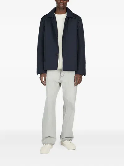 Diomene Button-fastening Padded Jacket In Blue