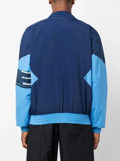 拼接设计拉链式夹克