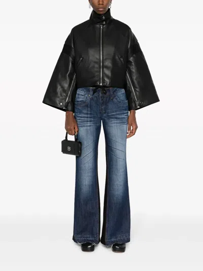 Gudu 07 Layered-effect Denim Trousers In Blue