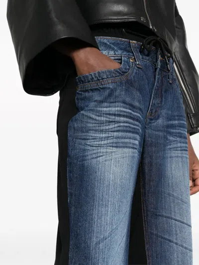 Gudu 07 Layered-effect Denim Trousers In Blue