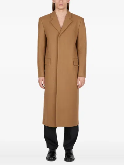 Diomene Wool Coat In Brown