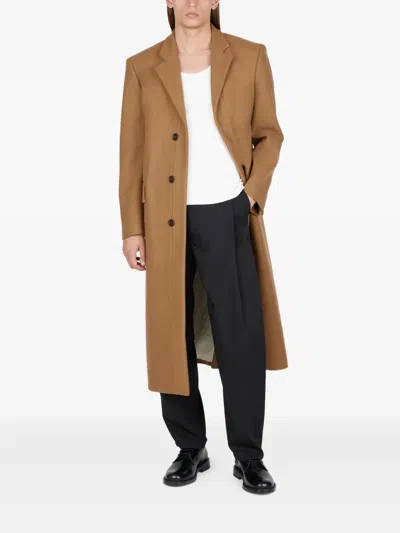 Diomene Wool Coat In Brown