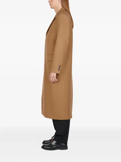 Diomene Wool Coat In Brown