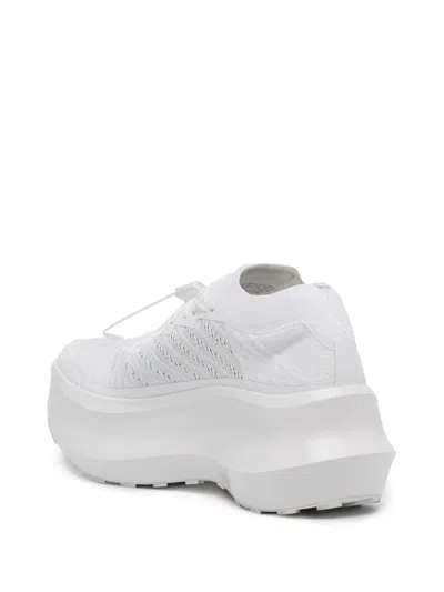 Cdg Drawstring-fastening Platform Sneakers In White