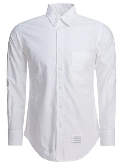 Thom Browne Long-sleeve Button-down Oxford Shirt In White