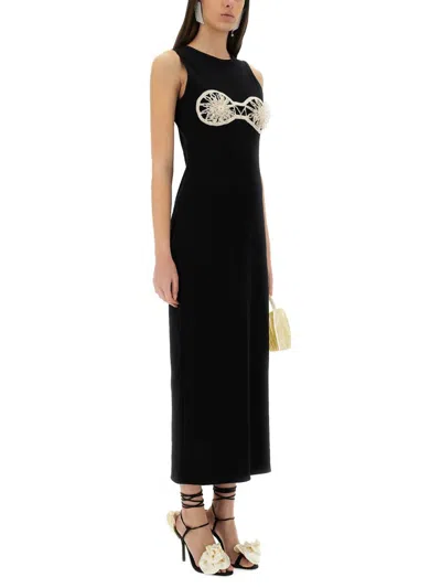 Magda Butrym Crochet Bra Dress In Black