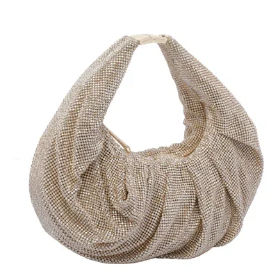 Benedetta Bruzziches Crystal Logo Mini Bag In Gold