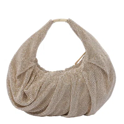 Benedetta Bruzziches Crystal Logo Mini Bag In Gold