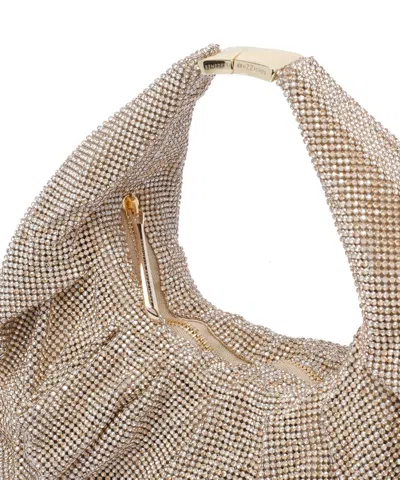 Benedetta Bruzziches Crystal Logo Mini Bag In Gold