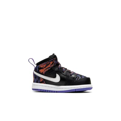 Air Jordan (td)  1 Mid Se 'tiger Stripe' In Black