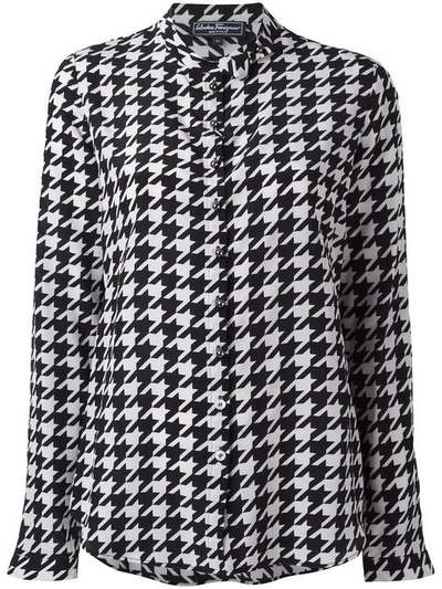 Ferragamo Houndstooth Pattern Shirt | ModeSens