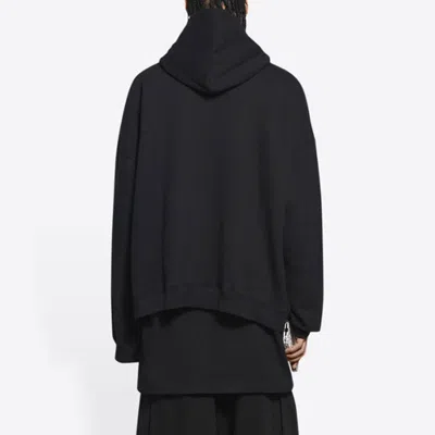 Balenciaga Logo-print Hoodie In Black