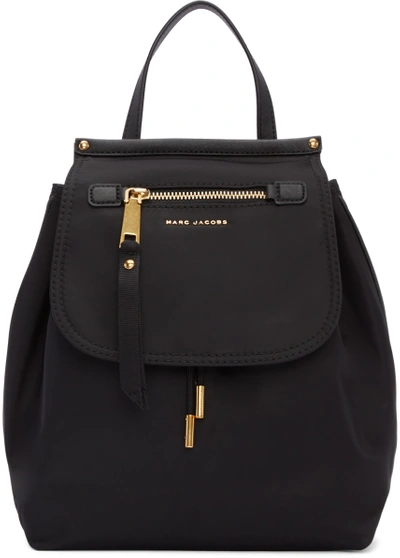 Marc Jacobs Trooper Nylon Backpack - Black In Black/gold