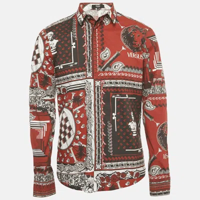 Pre-owned Versus Red Printed Cotton Shirt M