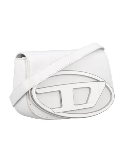 Diesel Women White 1dr M Shoulder Bag, Onesize Luxury Shoulder Bags For Women Darveys In White