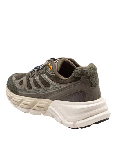 Barracuda Round-one Sneakers In Technical Fabric And Suede In Multi
