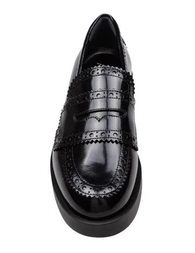 Agl Attilio Giusti Leombruni Agl Leather Loafer With Vamp In Black