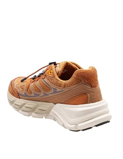 Barracuda Round-one Sneakers In Technical Fabric And Suede In Brown