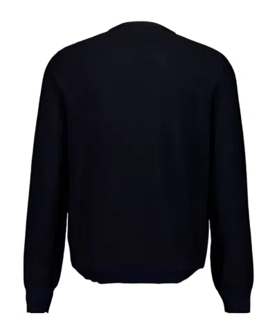 Alexander Mcqueen Mcqueen Skull Double Knit Wool Crewneck Sweater In Multi