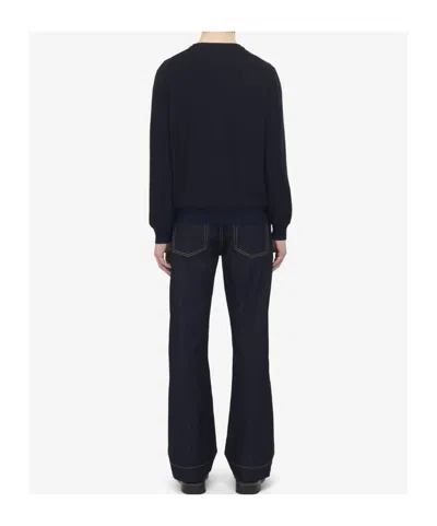 Alexander Mcqueen Mcqueen Skull Double Knit Wool Crewneck Sweater In Multi