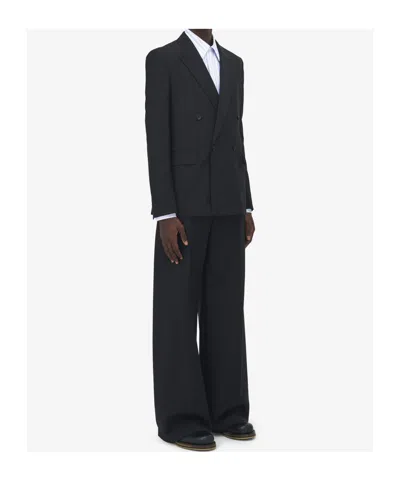 Alexander Mcqueen Single-breasted Wool Grain-de-poudre Suit Jacket In Black