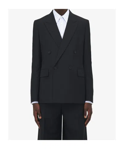 Alexander Mcqueen Single-breasted Wool Grain-de-poudre Suit Jacket In Black