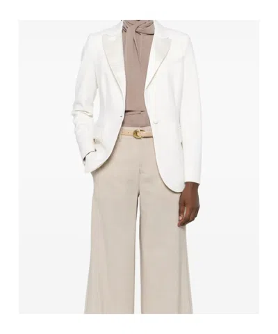 P.a.r.o.s.h Single-breasted Wool-blend Blazer In White