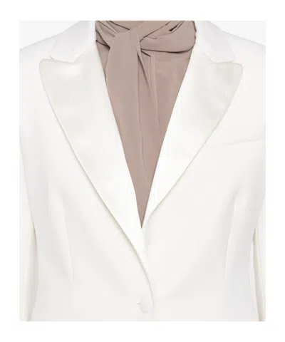 P.a.r.o.s.h Single-breasted Wool-blend Blazer In White