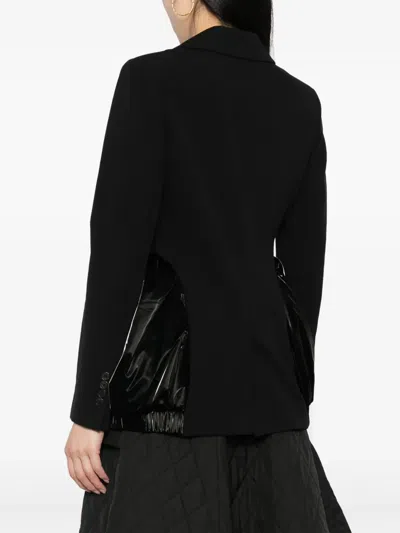 Besfxxk Victorian Button-up Blazer In Black