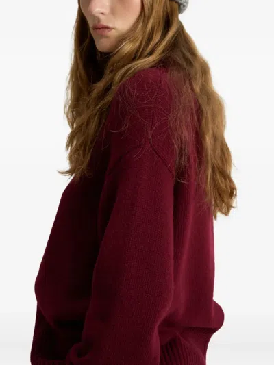 Woolrich Gerippter Rollkragenpullover In Burgundy