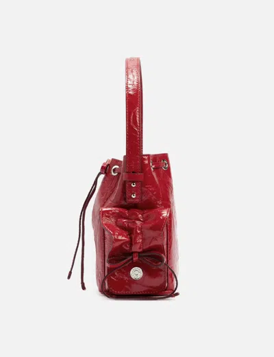 Acne Studios Multipocket Mini Bucket Bag Crinkled Patent
