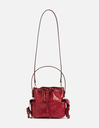 Acne Studios Multipocket Mini Bucket Bag Crinkled Patent